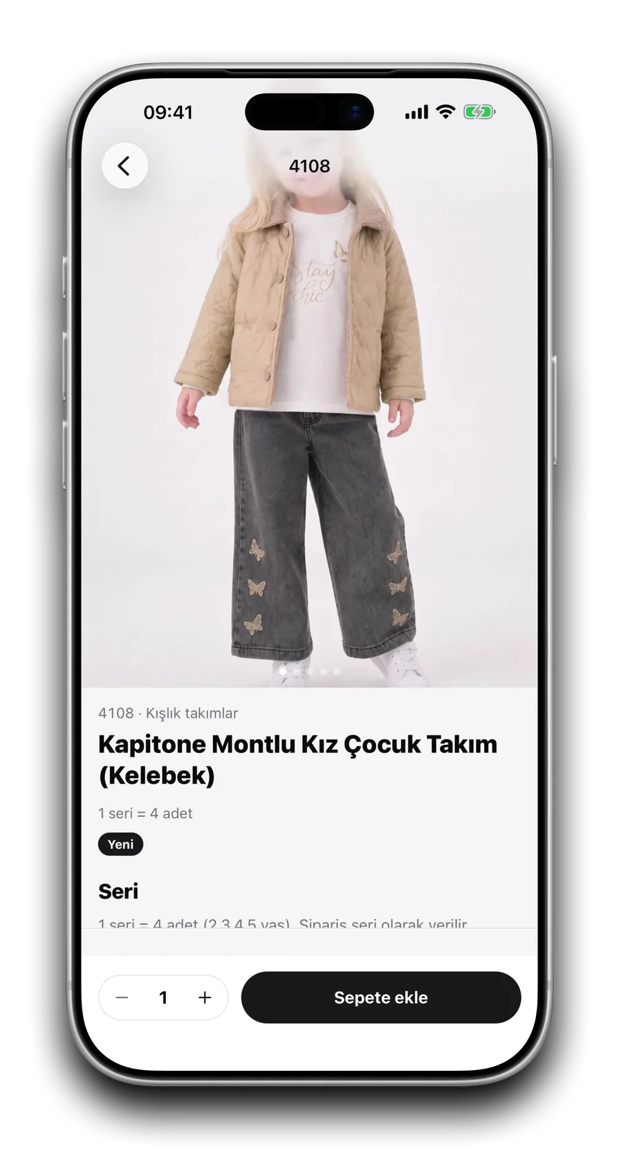ARD Kids B2B uygulamasında model ekranı